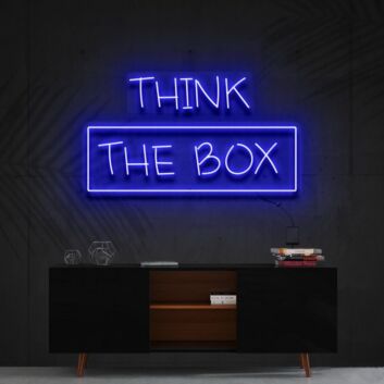 Think Outside The Box Neon Sign for Motivational and Creative Spaces