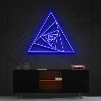 Triangle Shutter Neon Sign for Geometric Art Enthusiasts