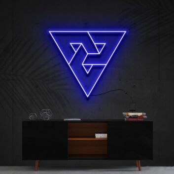 Triangles Neon Sign for Modern and Geometric Decor