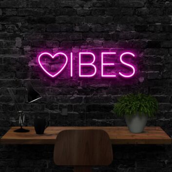 Vibes Neon Sign for Positive Spaces