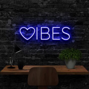 Vibes Neon Sign for Positive Spaces