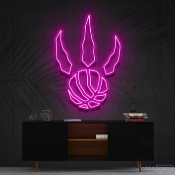Claw Mark Basketball Emblem LED Neon Sign