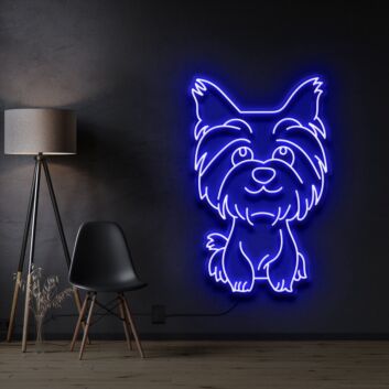 Yorkshire Terrier Puppy Neon Sign for Pet Lovers