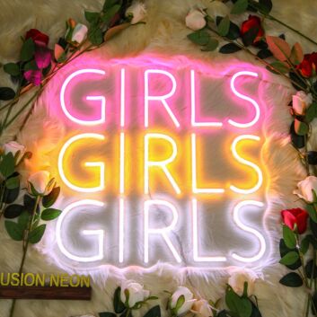 Girls Girls Girls Neon Sign for Bold and Fun Decor