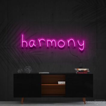 Harmony Neon Sign for Peaceful and Zen Spaces