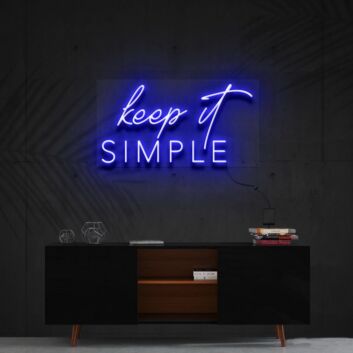 Keep It Simple Neon Sign for Minimalist Spaces