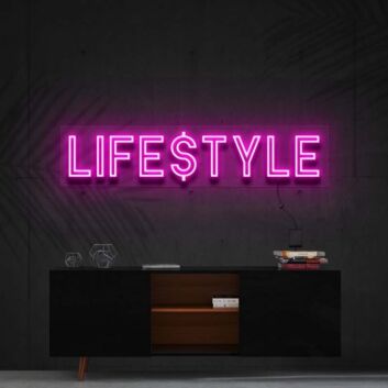 Lifestyle Dollar-Sign Lettering LED Neon Sign