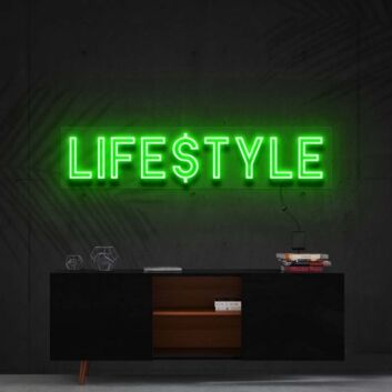 Lifestyle Dollar-Sign Lettering LED Neon Sign
