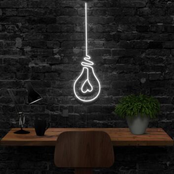 Lightbulb Neon Sign for Inspirational Decor