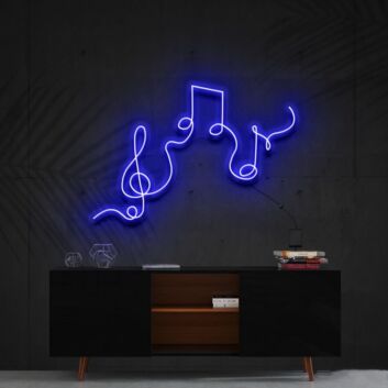Musical Flow Neon Sign for Music Lovers and Studios
