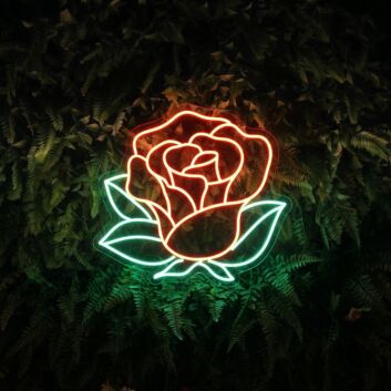 Rose Neon Sign for Romantic Settings