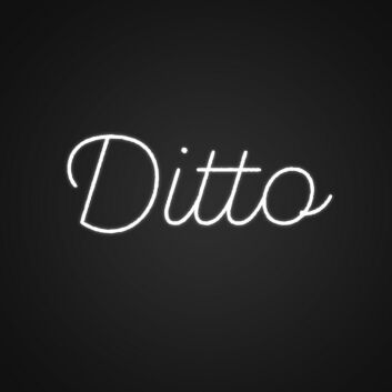 Ditto Neon Sign for Whimsical and Fun Decor