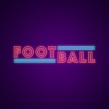Football Neon Sign for Sports Enthusiasts and Game Rooms
