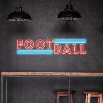 Football Neon Sign for Sports Enthusiasts and Game Rooms