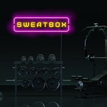Sweat Box Neon Sign for Gym and Fitness Spaces