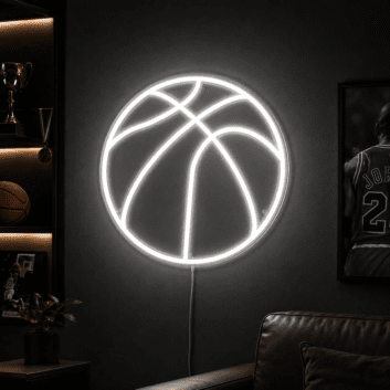 Basketball Neon Sign for Sports Lovers and Game Rooms
