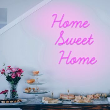 Home Sweet Home Neon Sign for Cozy Living Rooms