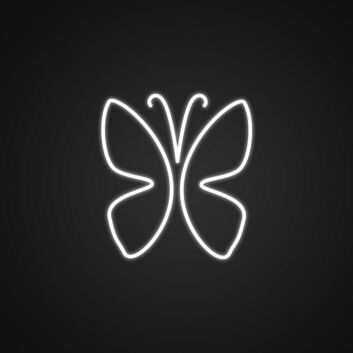 Butterfly Custom Neon Sign V2 for Nature and Kids Rooms