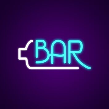 Bars Neon Sign for Bar and Party Spaces