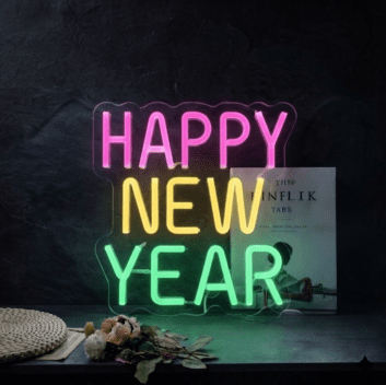 Happy New Year Neon Sign for Festive Celebrations