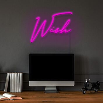 Wish Neon Sign for Inspirational Spaces