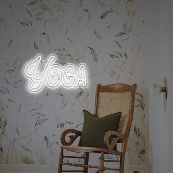 Yoga Neon Sign for Fitness and Wellness Spaces