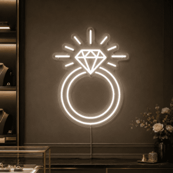 Ring Neon Sign for Wedding Decor