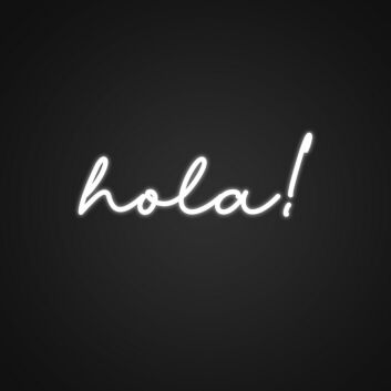 Hola Neon Sign for Welcoming Decor