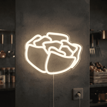Rose Neon Sign for Romantic Settings