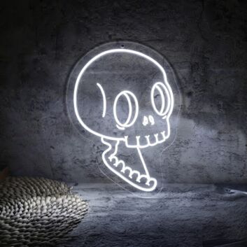 Skull Neon Sign for Bold and Halloween Decor
