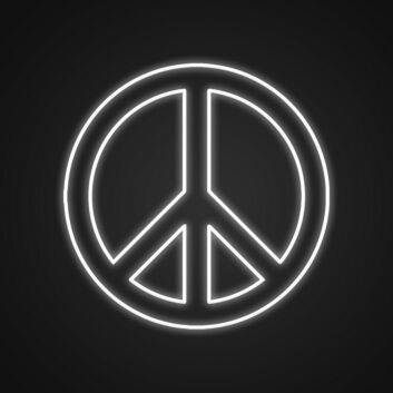 Peace Neon Sign for Zen and Peaceful Spaces