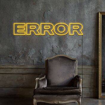 Error Neon Sign for Bold Statements