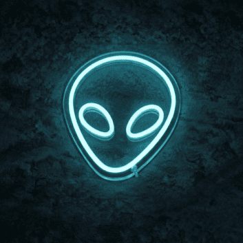 Alien Neon Sign for Whimsical Decor