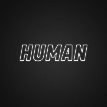 Human Neon Sign for Inspirational and Artistic Decor