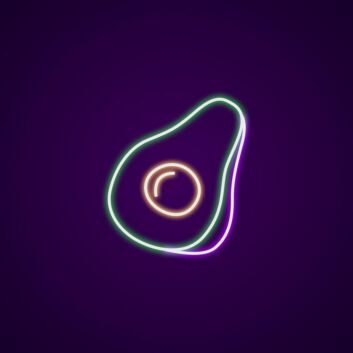 Avocado Neon Sign for Food Enthusiasts