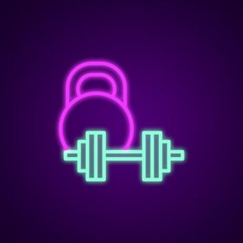 Kettlebell and Barbell LED Neon Sign