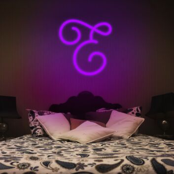 Letter E Neon Sign for Personalized Settings