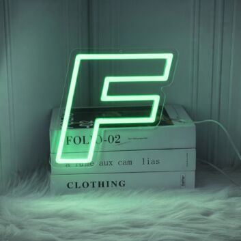 Letter F Neon Sign for Custom Names