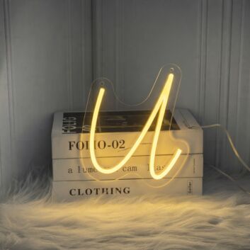 Letter U Neon Sign for Personalized Decor
