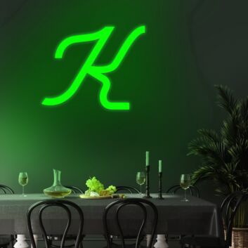 Letter K Neon Sign for Custom Signage
