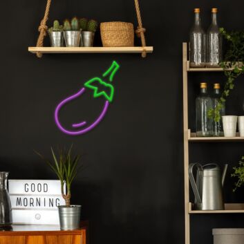 Eggplant Neon Sign for Fun Decor