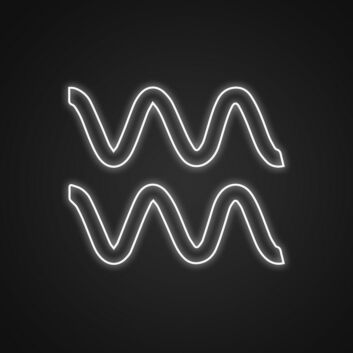 Aquarius Neon Sign for Horoscope Enthusiasts