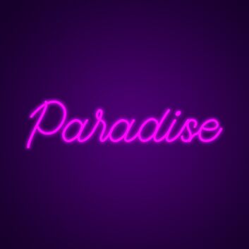 Paradise Neon Sign for Tropical Themes