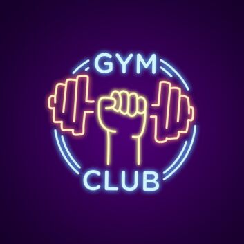 Gym Club Neon Sign for Fitness Centers