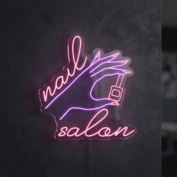 Nail Salon Neon Sign for Beauty Salons