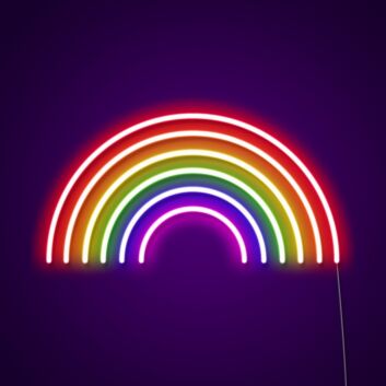 Rainbow Sign Neon Sign for Colorful Decor