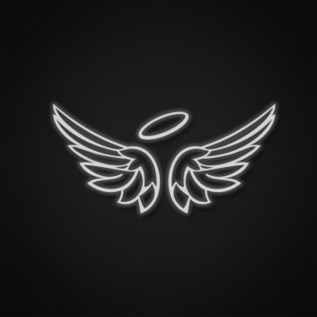 Angel Wings with Halo LED Neon Sign