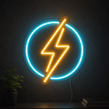 Lightning Neon Sign for Bold Statements