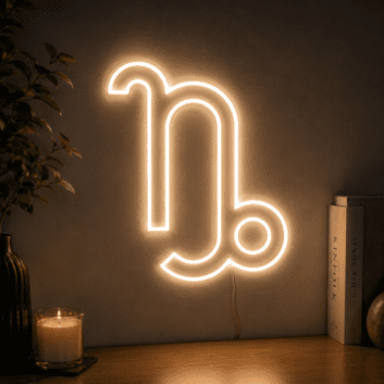 Capricorn Neon Sign for Horoscope Enthusiasts