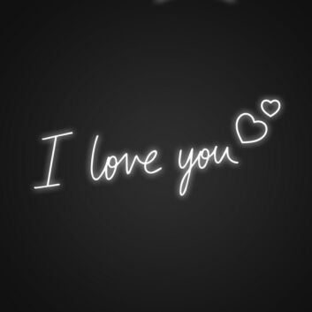 I Love You Neon Sign Express your love with this charming sign